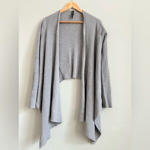 Athleta Light Gray Draped Cardigan